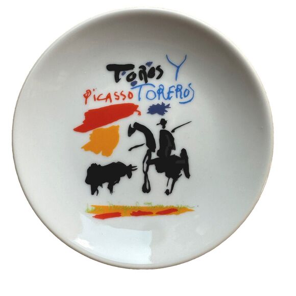 Pablo Picasso Toros Toreros Decorative Plate 4.5" 12CM Mini 1998 Bull Fighter